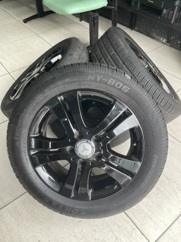 Jogo de Rodas Aro 16 Liga Leve Estilo Mercedes + Pneus 205/55 R16