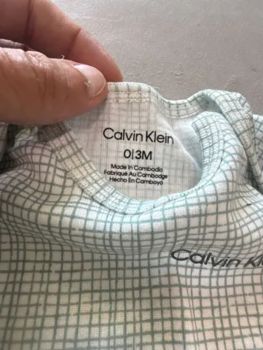 Body Calvin Klein Infantil 0-3 Meses
