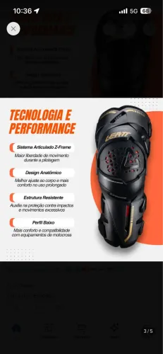 Joelheira Articulada Leatt Z frame motocross trilha