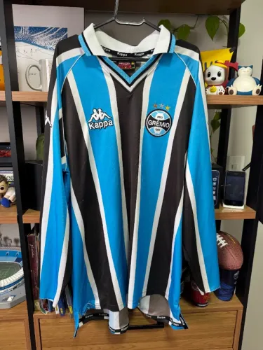 Camiseta Kappa 2001 Tricolor Manga Longa N#9 - Tamanho GG