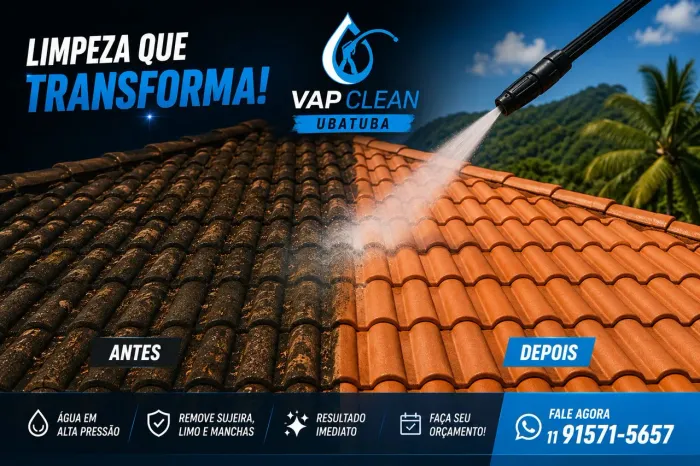 LIMPEZA DE TELHADO E ÁREAS EXTERNAS 