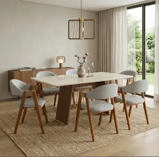 Conjunto de Jantar Bellarosa 6 Lugares