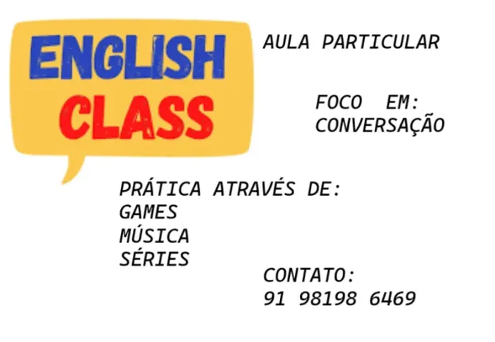 Aula particular de inglês