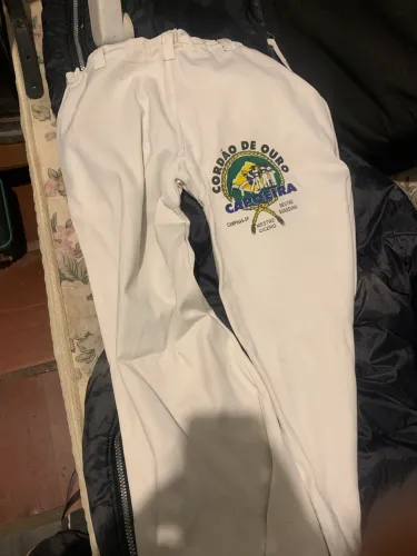 Calça capoeira cordão de ouro luta M dança afro