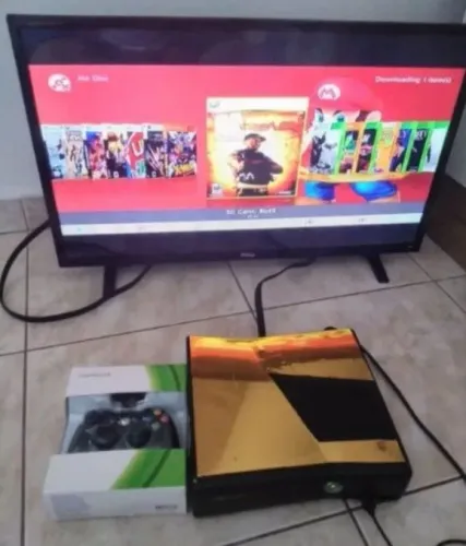 Xbox 360 Desbloqueado RGH LT 3.0 500GB + 2 Controle s fio original + 40 Jogos + Emuladores