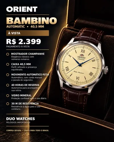 RELOGIO ORIENT BAMBINO - DRESS WATCH