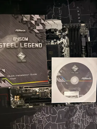 Placa Mãe ASRock B450M Steel Legend AM4 DDR4