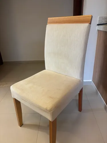 Conjunto 7 cadeiras de jantar estofadas