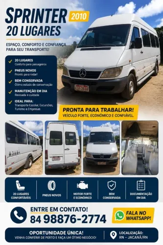 Mercedes-Benz Sprinter 413 Van Luxo 2.2 16 E 20L Dies 2010