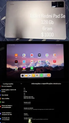 Tablet redmi pouco usado