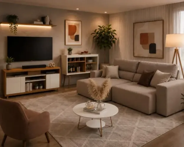 Combo sala - Sofa click - Rack Yara- aparador - mesa centro - 3.798,00 por 2.300,00 pix