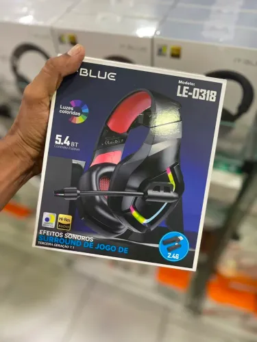 Headphone bluetooth game com led e microfone 