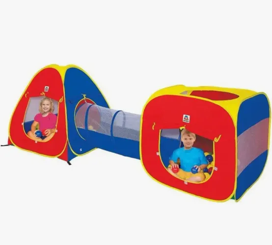 Barraca infantil cabana Toca 3 em 1 Ball Com 150 Bolinhas Braskit Colorido