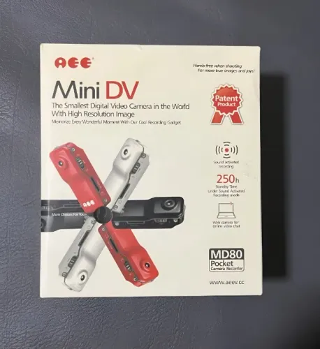 Mini DV MD80 Pocket Digital Video Camera Recorder - Kit Completo - Nunca Usada