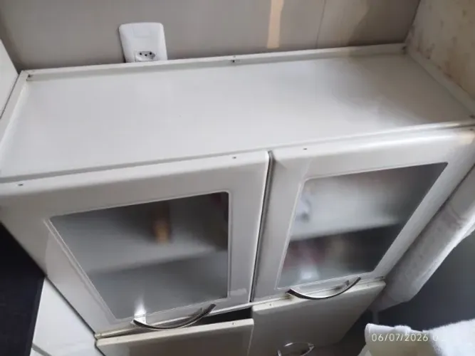 Armário 2 portas Branco Inox