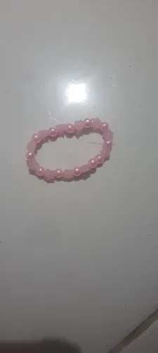 Pulseira rosa com elástico