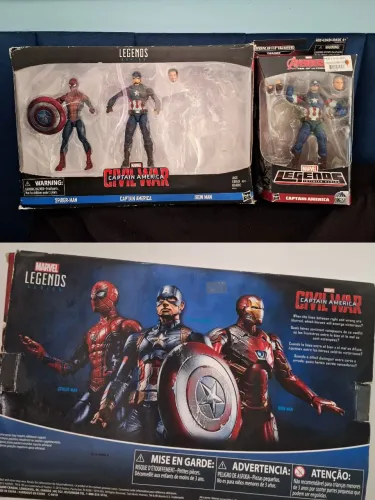 KIT Marvel Legends - Capitão América guerra civil / Capitão América era de ultron