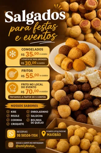 SALGADOS PARA FESTAS E EVENTOS