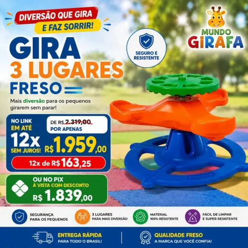 Gira gira 3 lugares