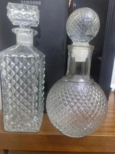 Garrafas licoreiras cristal antigas