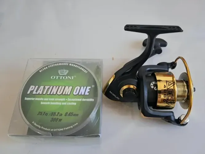 MOLINETE DELTA 4000 + linha platinum one monifilamento 300 mts