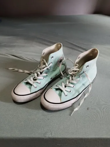 ORIGINAL All Star cano alto 36 verde / azul (seminovo) 
