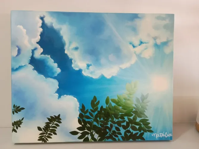 Quadro decorativo em tinta óleo 