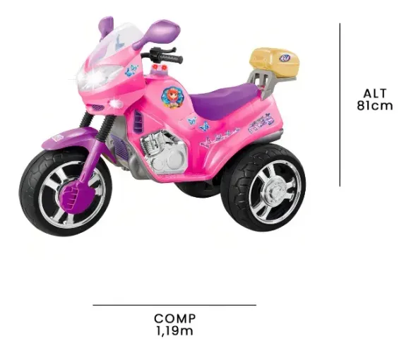Moto Elétrica ROSA Magic Toy 550,00