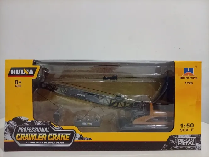Miniatura Máquina Guindaste de Esteira 1/50 huina
