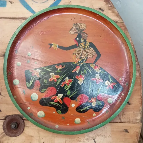 Peça Decorativa de Parede Bahia Brasil 28cm Anos 60