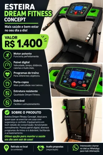 ESTEIRA DREAM FITNESS CONCEPT À VENDA