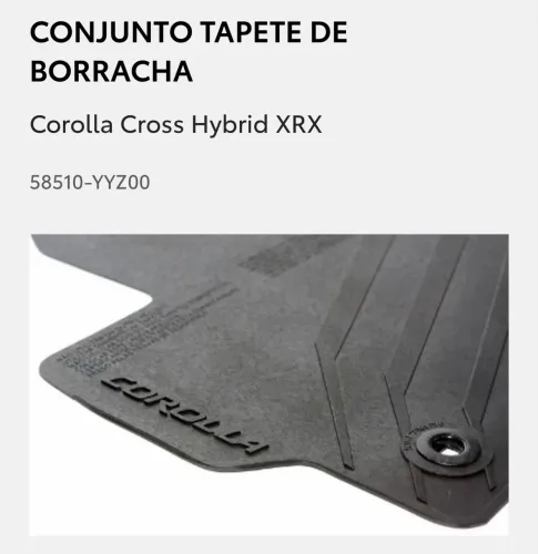 Tapete Borracha Premium Corolla Cross