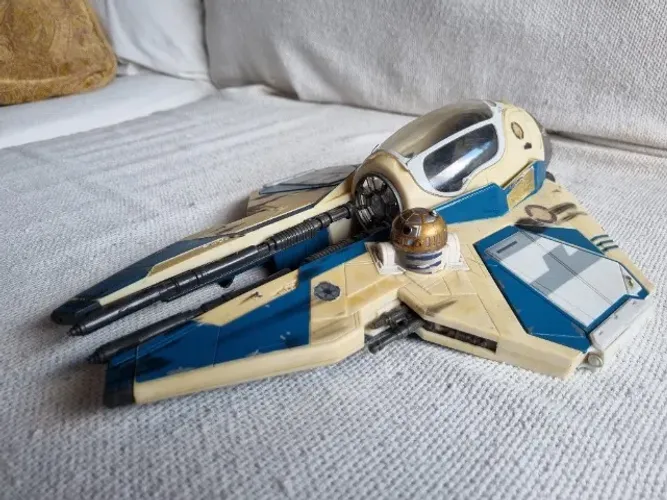 Star Wars Clone Wars Starfighter de Obi-Wan Kenobi - Blue R2-D2 (Hasbro 2004 original)
