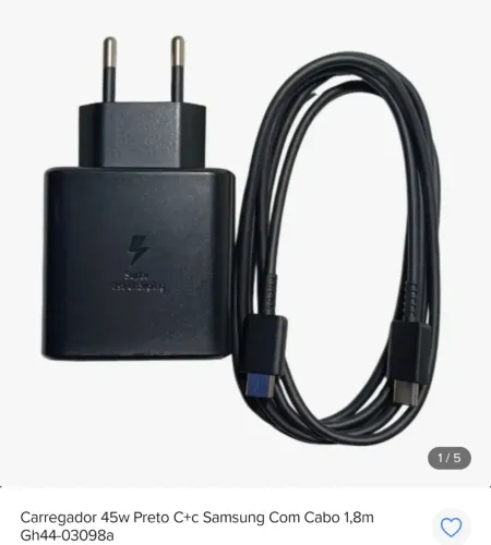Carregador Samsung 45w Tipo C