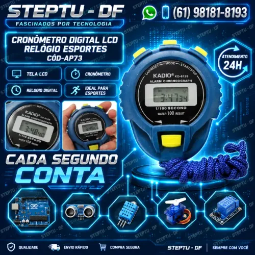 Cronômetro Digital Lcd Relogio Esportes Arduino Automação Robotica COD-AP73