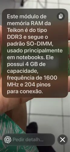 Para de memória Ddr3 4g cada para notebook