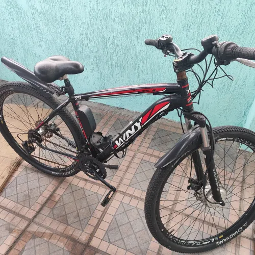 Bicicleta Mountain Bike elétrica WNY Aro 29 XL - Freio A Disco E Amortecedor Dianteiro