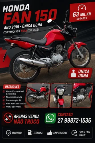 Moto de única dona, extremamente conservada