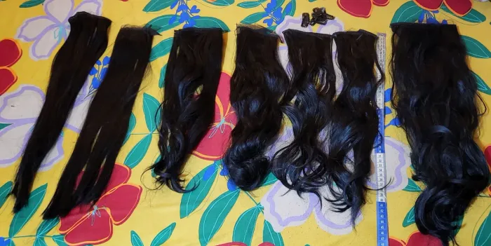 Vendo 7 apliques de cabelo bio orgânico 200 gramas