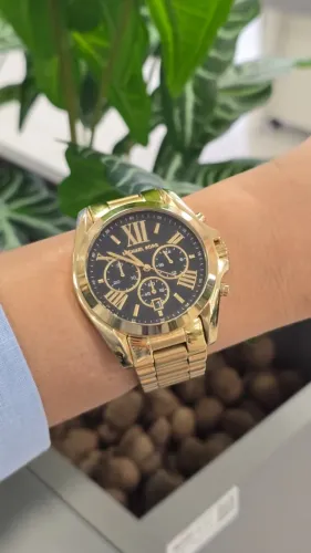 Relógio Michael Kors Bradshaw MK5739 Dourado e Preto - Original e Impecável