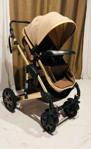 Carrinho de bebê europeu dourado 2 em 1
