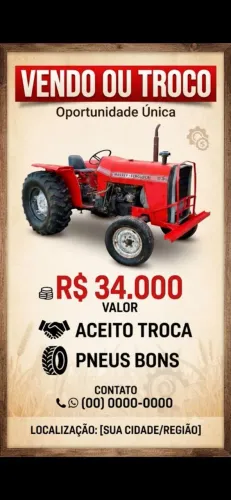 Vende-se Trator Massey Ferguson 235 (Ano 1980)