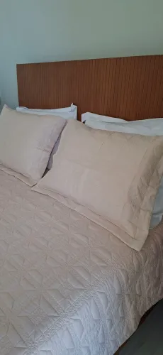 Colcha de Cama Queen - Cor Salmão -