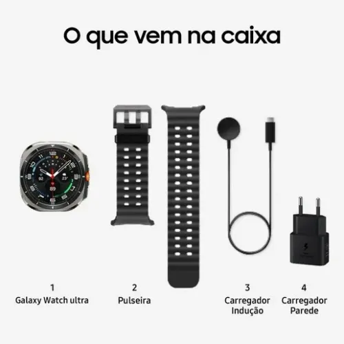 Samsung Galaxy Watch Ultra 47mm Lte, Galaxy Ai, Titânio