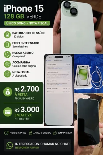 iPhone 15 único dono