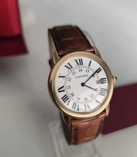 Relógio Cartier Ronde Solo 36mm Ouro 18k 2022 Original