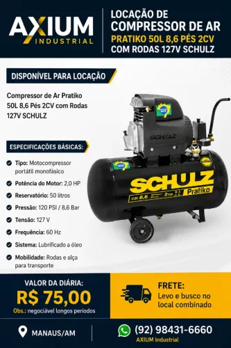 Compressor de Ar 50L - SCHULZ - Aluguel