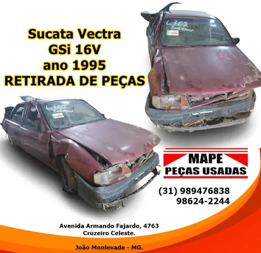 Sucata GM Vectra GSi 16v ano 1995 Para Retirada de Peças