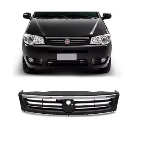 Grade superior parachoque Palio Siena Strada Economy c friso cromado ff