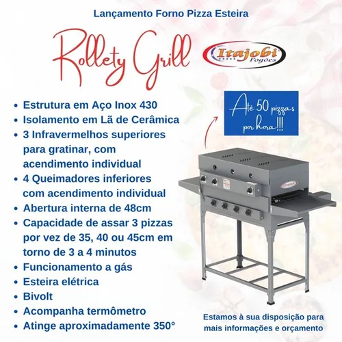 Forno esteira para pizzas 45cm